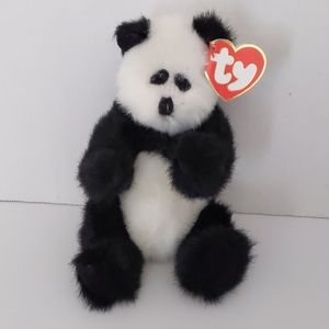 TY Attic Collection Treasures Checkers Panda Bear